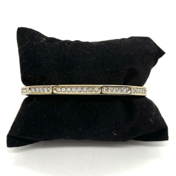 Swarovski Crystal Begets in Gold Plated Bangle - Picture 2 of 3